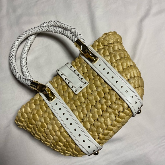 Michael Kors Woven Straw Bag Tantorini. Used once - Picture 2 of 10